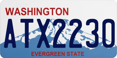 WA license plate ATX2230