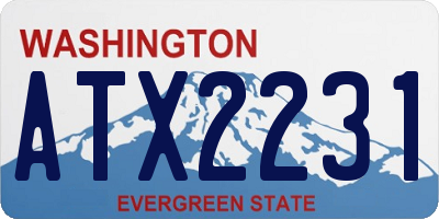 WA license plate ATX2231