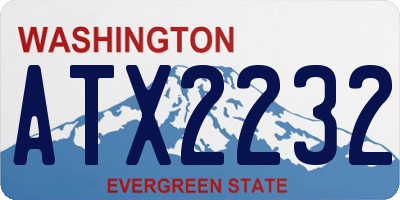 WA license plate ATX2232