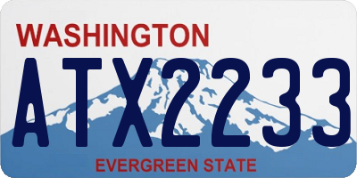 WA license plate ATX2233