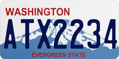 WA license plate ATX2234