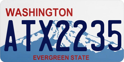 WA license plate ATX2235