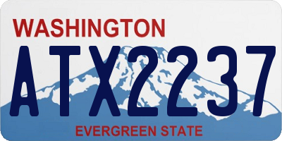WA license plate ATX2237