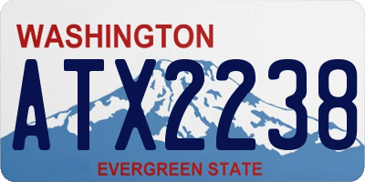 WA license plate ATX2238