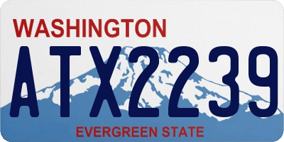 WA license plate ATX2239