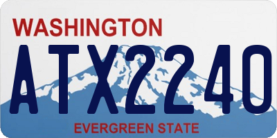 WA license plate ATX2240