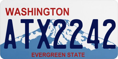 WA license plate ATX2242