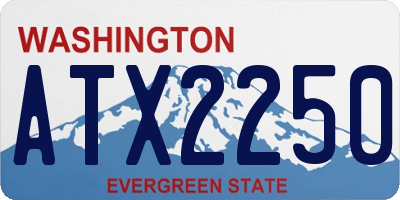 WA license plate ATX2250