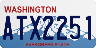 WA license plate ATX2251