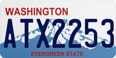 WA license plate ATX2253