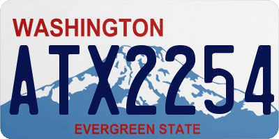 WA license plate ATX2254
