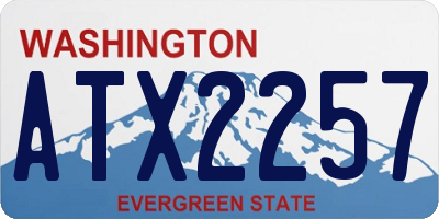 WA license plate ATX2257
