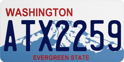 WA license plate ATX2259