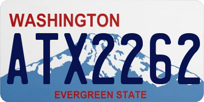 WA license plate ATX2262