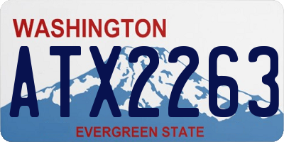 WA license plate ATX2263