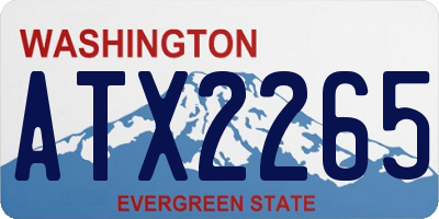 WA license plate ATX2265