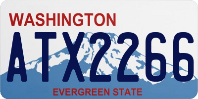 WA license plate ATX2266