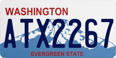 WA license plate ATX2267