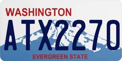 WA license plate ATX2270