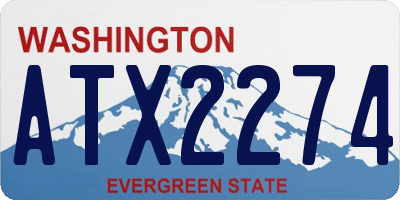 WA license plate ATX2274