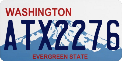WA license plate ATX2276