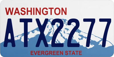 WA license plate ATX2277