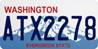 WA license plate ATX2278
