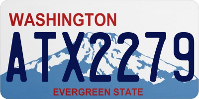 WA license plate ATX2279