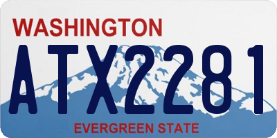 WA license plate ATX2281