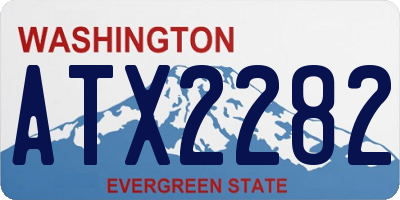 WA license plate ATX2282