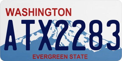 WA license plate ATX2283