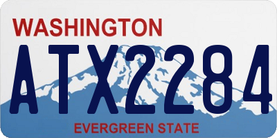 WA license plate ATX2284