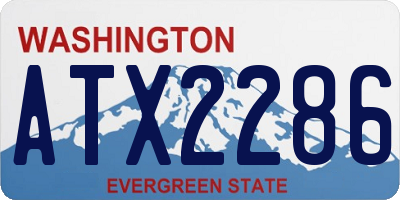 WA license plate ATX2286