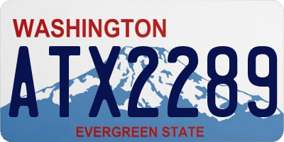 WA license plate ATX2289