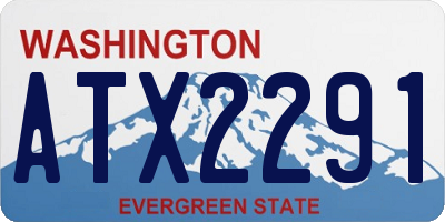 WA license plate ATX2291