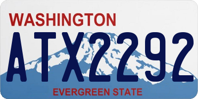 WA license plate ATX2292