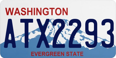 WA license plate ATX2293