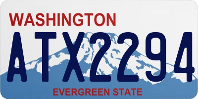 WA license plate ATX2294