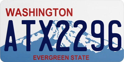 WA license plate ATX2296