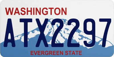 WA license plate ATX2297