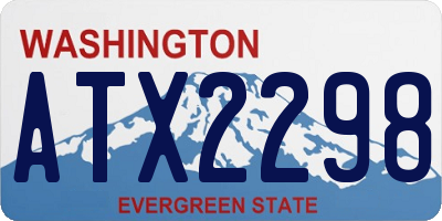 WA license plate ATX2298