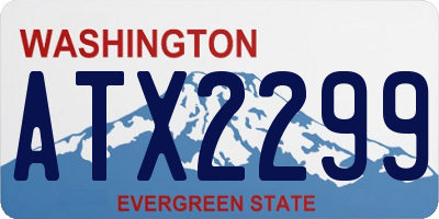 WA license plate ATX2299