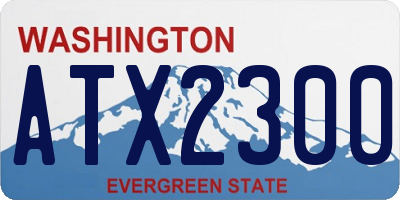 WA license plate ATX2300
