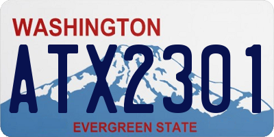 WA license plate ATX2301