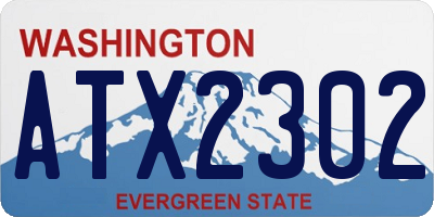 WA license plate ATX2302