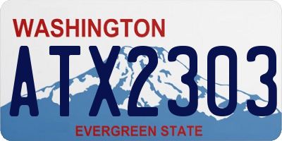 WA license plate ATX2303