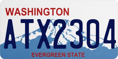 WA license plate ATX2304