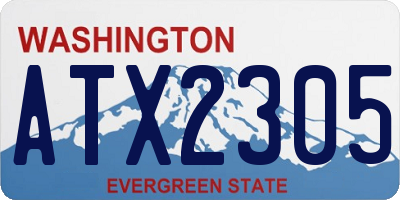 WA license plate ATX2305