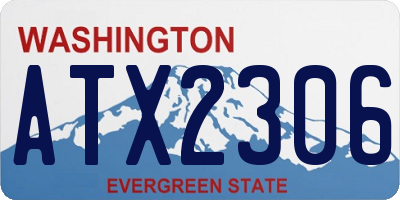 WA license plate ATX2306