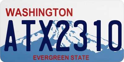 WA license plate ATX2310
